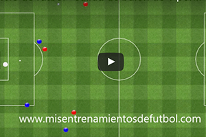 Ejercicio de táctica – Salida de balón cuatro defensas más un portero contra tres delanteros