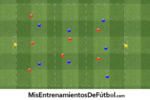 ejercicio partido aplicado dos equipos siete jugadores mas un portero