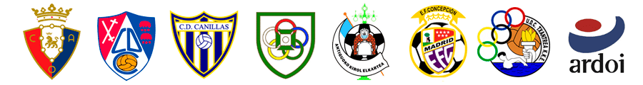 escudos Clubs en lo que los colaboradores de misentrenamientosdefutbol.com han trabajado. Peña Azagresa, E.F. Concepción, C.A. Osasuna, U.D. Chantre, C.D. Oberena, Antiguoko E.K.